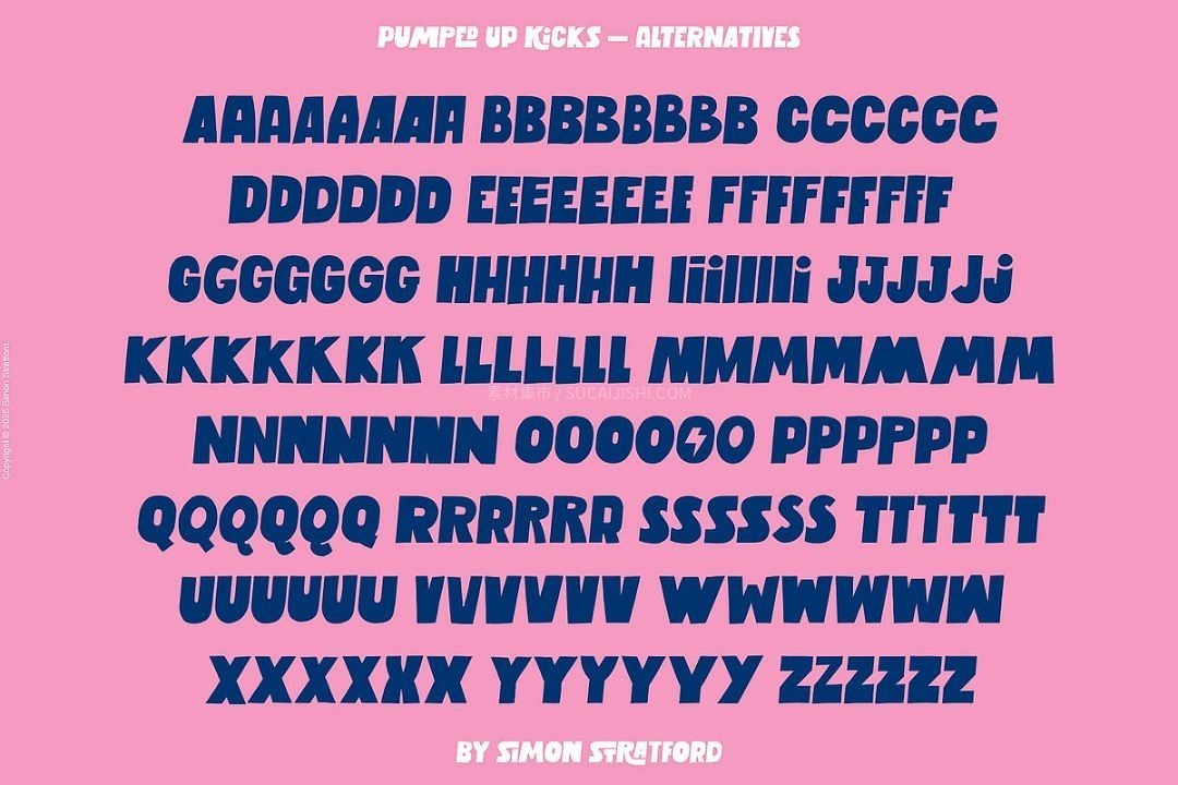 Pumped Up Kicks 趣味跳跃感现代英文字体